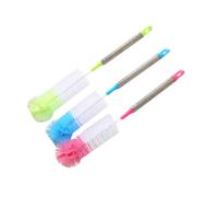 MOTHNUR 2 pièces Brosse de Nettoyage pour Bouteilles avec Manche Long Acier Inoxydable Tête Ronde Flexible Nylon Coloré pour Biberons Tasses Bouteilles Eau et Vin Couleur Aléatoire