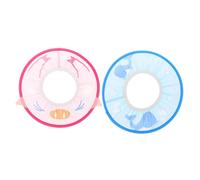 MOTHNUR 2 pièces Casquettes Bain Garçon Fille Imperméables Protectrices Oreilles Réglables pour Shampooing et Rose Bleu
