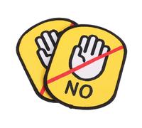 MOTHNUR 2 pièces Étiquette Identification pour Chien Réutilisable Autocollant Social Imperméable pour Harnais et Laisse Signal Mise en Garde Ne Toucher pour Protection et Sécurité des