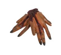 MOTHNUR 2 Pièces Halloween Fake Severed Hands with Bloody Details Realistic Artificial Body Parts Props for Haunted Houses and Party Decorations