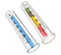 MOTHNUR 2 Pièces Lot de Tubes de Rechange pour Pluviomètre Verre Borosilicaté Transparent Résistant Aux Rayures Lecture Claire pour Jardin Extérieur et Pelouse