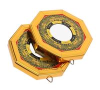 MOTHNUR 2 Pièces Miroirs Feng Shui Bagua Convexes Traditionnels Alliage Protection Énergétique pour Maison Bureau Décoration Fengshui et Harmonie Lot