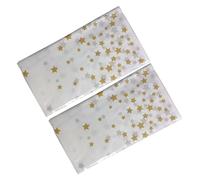 MOTHNUR 2 Pièces Nappe Table Rectangulaire Jetable avec Impression Pentagramme Doré Décorations de Fête pour Festivals et Anniversaires