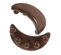 MOTHNUR 2 Pièces Outil de Massage Bois de Poulet pour Masseur Guasha Forme de Croissant à Perles pour Facial et Relaxation