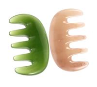 MOTHNUR 2 pièces Peigne Large à Dents Arrondies Outil de Massage Du Chevelu sans Électricité Stimulation Circulation Sanguine et Soulagement des Maux de Tête Adapté à Tous Types de