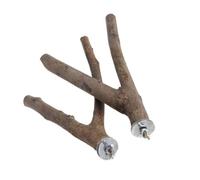 MOTHNUR 2 pièces Perchoir Naturel pour Perroquet Lot de Supports Fourche pour Cage Oiseaux Accessoire pour Perruches et Surface Antidérapante Sécurisée