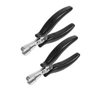 MOTHNUR 2 Pièces Pince à Extensions Cheveux Multifonction Outil Mini Pince à Clamp Nano et Perles Chrome Ergonomique pour Salon et Coiffure