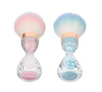 MOTHNUR 2 Pièces Pinceau de Nettoyage pour Ongles de Sablier avec Poils Doux, Outil Polyvalent Réutilisable en Plastique et Fibre, pour Manucure DIY et Fêtes