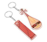 MOTHNUR 2 Pièces Pipa And Guzheng Acrylic Keychain Set Traditional Chinese Music Instrument Pendant Portable Bag Charm For Music Lovers