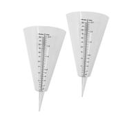 MOTHNUR 2 pièces Pluviomètre de Jardin Transparent avec Échelle Graduée Tasse à Mesurer Précipitations pour Agriculture Irrigation et Statistiques Météorologiques