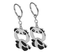 MOTHNUR 2 Pièces Porte Clés Ouvre Bouteille Panda Design Cartoon Créatif Accessoire Élégant pour Clés Cadeau Original pour Hommes et Femmes Décoration Pratique et Stylée