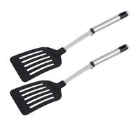 MOTHNUR 2 pièces Set Spatules Inox Cuisine pour Steak et Barbecue Ustensiles Maison sans Soudure Design Fin et Angle pour Cuisson Facile avec Suspendu pour Séchage Rapide Adapté