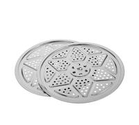 MOTHNUR 2 Pièces Support de Cuisson Vapeur Inox Rond Plateau Insert Autocuiseur Résistant Chaleur Étagère Stable pour Cuisson et Refroidissement Légumes Lot