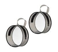 MOTHNUR 2 pièces Trousse Maquillage Ronde Transparente Sac de Rangement Étanche pour Cosmétiques Trousse Voyage Légère et Pratique pour Femmes et Filles