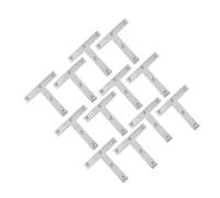 MOTHNUR 20 pièces Plaques de Jonction T Acier Inoxydable Équerres Plates Renforcées pour Fixation Meubles Support Angle Réparation Rapide Tables Chaises Armoires