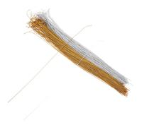 MOTHNUR 200 Cordelettes Décoratives pour Suspendre Décorations de Noël Boules et Étiquettes 25 CM Fil Or et Argenté Multifonctionnelles pour Emballages Présents et Commerce