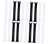 MOTHNUR 24 Pièces Bâtons Gonflables de Supporteur Party Boom Wand pour Concerts Sports Compétitions Bâtons Longs et Résistants Blanc et Noir Épais Accessoires Amusants et Sécurisés