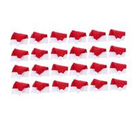MOTHNUR 24 Pièces Mini Bonnet Noël Rouge et Blanc Décoratif pour Bâtons de Bonbon Chapeaux Père Noël Accessoires Fêtes