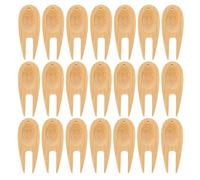 MOTHNUR 25 pièces Outil de Réparation de Divots de Golf Bambou Fourche Légère et Compacte pour Entretien du Accessoire Essentiel pour Golfeurs Hommes