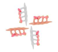 MOTHNUR 2ensembles Séparateur Orteils Silicone Écarteurs Ongles Pour Pédicure Outils De Manucure Séparateurs Orteils Avec Décor Fraise Lot