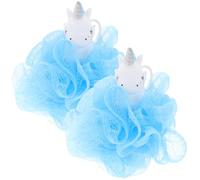MOTHNUR 2pièces Boules De Bain Forme De Licorne Pour Garçon Fille De Éponges Exfoliantes Douces Pour Bain Agréable Et Amusant Adaptées Aux Bébés Colorés Et Engageants