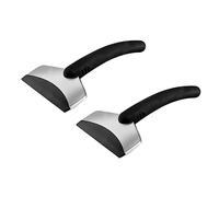 MOTHNUR 2pièces Grattoir à Glace Voiture avec Manche Antidérapant Pelle à Neige Inoxydable Outil Dégivrant sans Rayures pour Pare-Brise