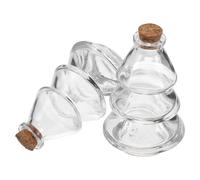 MOTHNUR 2pièces Sapin de Noël Verre Petit Pot à Potion avec Bouchon Liège Flacon Transparent pour Loisirs Créatifs Rangement et Décoration de Fêtes