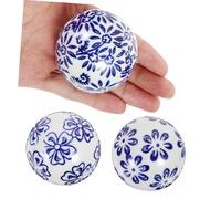 MOTHNUR 3 pièces Boules Céramiques Décoratives Flottantes Style Vintage Bleu pour Aquarium Bain Oiseaux et Décor Maison Polyvalent