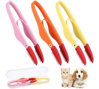 MOTHNUR 3 pièces Brosse pour Yeux de Chat et Chien Peigne Doux Silicone pour Enlever les Larmes Nettoyant Multifonction pour Petits Animaux comme Lapins et Rats Poignée Antidérapante Sûre
