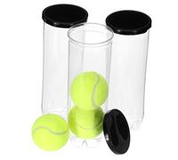 MOTHNUR 3 Pièces Conteneur de Balles de Tennis Transparent PVC Résistant Accessoire de Tennis Pratique pour Jeu Plein Air et Stockage Facile