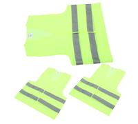 MOTHNUR 3 pièces Gilet de Sécurité Réfléchissant Haute Visibilité avec Bandes Fluorescentes Gilet de Protection pour Conducteur et Travailleur pour Course et Activités Extérieures