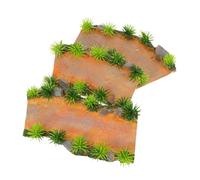 MOTHNUR 3 Pièces Miniature Resin Stone Pathway for Aquarium Fish Tank Curved Fairy Garden Micro Landscape Ornaments Natural Underwater Decoration with Steps for Enhanced Viewing and Fish