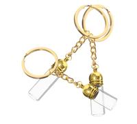 MOTHNUR 3 Pièces Pendentif Bouteille Verre avec Porte Clés Flacon Rechargeable pour Huiles Essentielles Parfum de Voyage Stockage