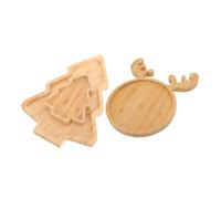 MOTHNUR 3 Pièces Plateau Noël Forme Cerf et Sapin Plat Apéritif Multifonction pour Fruits Assiettes Décoratives Réutilisables pour et Repas Famille