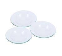 MOTHNUR 3 pièces Plateau Verre Rond pour Chauffe-Huile Essentiel Plat Transparent Résistant Chaleur pour Brûleur de Cire Assiette Remplaçable pour Diffuseur Bougie