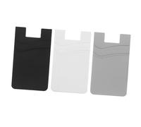 MOTHNUR 3 pièces Porte Adhésif Silicone pour Téléphone Support et Rangement Pratique Bus et Identités Compatible Modèles Lot de Noir Blanc Gris