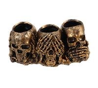 MOTHNUR 3 Pièces Pots Crâne Durables pour Décoration Halloween Compacte pour Plantes Dintérieur et Extérieur Jardinières Résistantes et Festives