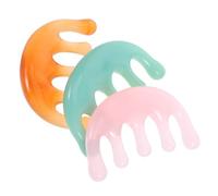 MOTHNUR 3 Pièces Resin Head Scalp Massager Comb Five-finger Portable Handheld Hair Massage Tool For Relaxation And Scalp Health