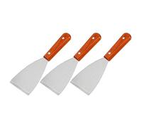 MOTHNUR 3 pièces Spatule Inox Barbecue avec Manche Raclette Steak Multifonction Résistance Inoxydable Prise Antidérapante Ergonomique Cuisine et Grillades