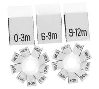 MOTHNUR 300 pièces Étiquettes Mois Garçon Fille à Coudre Labels Vêtements Naissance Mois Suivi Croissance Garçon Fille Accessoires Couture