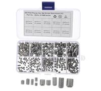 MOTHNUR 300 pièces Kit de Vis sans Tête Acier Inoxydable Hexagonales Vis Pointeau Internes Robustes pour Poignées de Porte Assortiment Métrique avec Boîte de Rangement Pratique