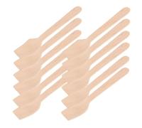 MOTHNUR 300 Pièces Mini Wooden Tasting Spoons With Square Tip Disposable Sampling Spoons For Ice Yogurt Desserts Party And Catering Use