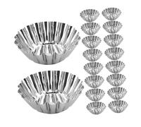 MOTHNUR 30pièces Set De Mini Moules à Tartelettes Acier Inoxydable Réutilisables Moules Antiadhésifs Pour Muffins Cupcakes Œufs Et Desserts Individuels Faciles à Nettoyer Et Ranger