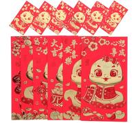 MOTHNUR 36 Pièces Envelopes Chinese Year Traditional Paper Packets Designs Auspicious Patterns For Festival Prosperity And Wealth Snake Year Celebration
