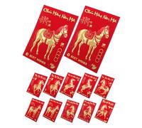 MOTHNUR 360 Pièces Chinese Money Envelopes Year Of The Horse Packets For Spring Festival Wedding Traditional Hongbao With Texture And Festive Design