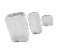 MOTHNUR 3pièces Travels Toiletry Bag Makeup Case Set Mesh Baggage Organizer for Flight Essentials and Cosmetics