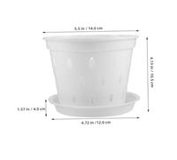 MOTHNUR 4 Ensemble Lot de Petits Pots à Fleurs Plastique Transparent avec Drainage et Soucoupes Pots Ronds pour Plantes Intérieur Bonsaï Succulentes et Violettes Africaines