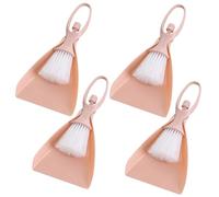 MOTHNUR 4 ensembles Mini Balayette et Pelle à Poussière Outils de Nettoyage Pratiques Plastique Mini pour Bureau Clavier et Coins Étroits Suspension Ensemble Rose