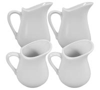 MOTHNUR 4 pièces Ceramic Milk Pitcher Set Small Creamer Jugs Porcelain Syrup Dispensers For Latte And Kitchen Use