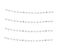 MOTHNUR 4 Pièces Cloud Shaped Hanging Decor and Airplane Paper Garland for Birthday Party Lightweight Paper Bunting Banner for Ceiling Versatile Party Decoration